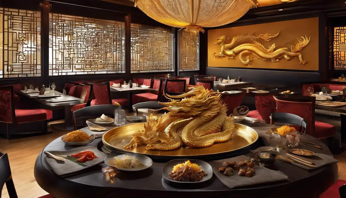 Image depicting the fusion of traditional and modern elements in Golden Dragon cuisine