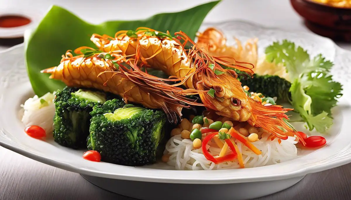 Beautifully presented dishes from Golden Dragon, showcasing the culinary artistry and cultural heritage.