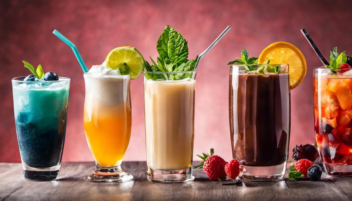 Image of various keto-friendly drinks served in glasses